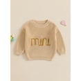 thumbnail image 4 of Mommy and Me Matching Outfits Mama and Mini Long Sleeve Crewneck Sweater Pullover Tops, 4 of 10