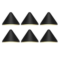GKOplus Low Voltage 12-24V AC/DC 2W LED Deck Lights, Triangle Landscape Post Fence Light , Rated for Wet Location, Die-cast Aluminum, Accent Lighting Fixtures with Black Powder Coated Finish (6-Pack)