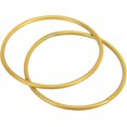 thumbnail image 1 of PATIKIL 3 Inch Round Metal Floral Hoop, 2 Pcs Gold Wreath Macrame Frame for Wedding Geometric Decor Party Wall Hanging, Gold Tone, 1 of 5