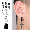 thumbnail image 1 of Clip de oreja pendientes de aro con clip de larga duración para fecha ANGGREK Otros, 1 of 8