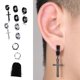 thumbnail image 1 of Clip de oreja pendientes de aro con clip de larga duración para fecha ANGGREK Otros, 1 of 8