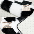 thumbnail image 3 of ZRSDIXK 8'x10' Area Rugs for Living Room, Large Shag Fluffy Rug Checkered Carpet, Black & White, 3 of 11