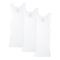thumbnail image 1 of Camiseta Atlética Fruit of the Loom Para Niño Algodón Sustentable Blanca 3 Piezas Talla ECH, 1 of 4