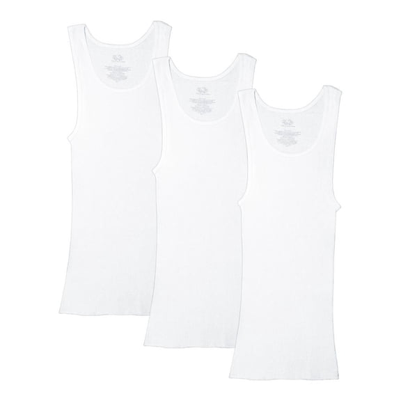 Camiseta Atlética Fruit of the Loom Para Niño Algodón Sustentable Blanca 3 Piezas Talla G