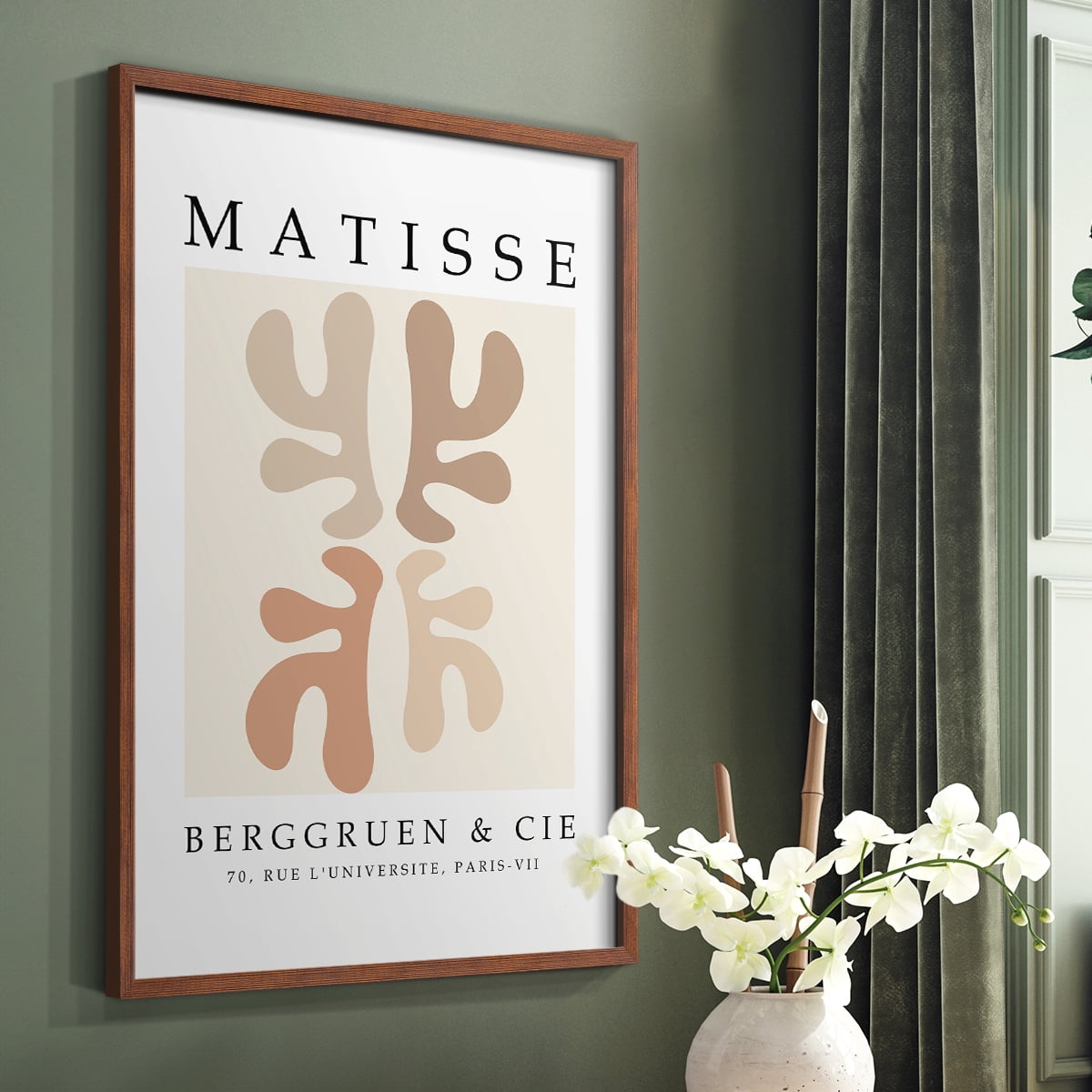 Matisse CCCXLVIII in Brown Solid Wood 16 x 20 Framed Print