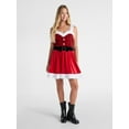 thumbnail image 2 of No Boundaries Santa Claus Skater Dress, Women’s, 2 of 5