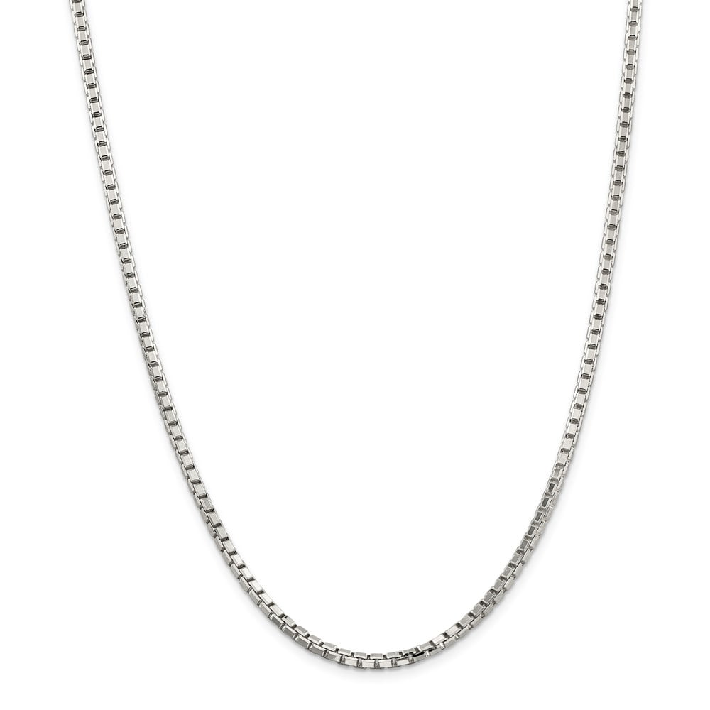 925 Sterling Silver 3 2mm Diamond Cut Box Necklace Chain 16 16in X 3 925-sterling-silver-3-2mm-diamond-cut-box-necklace-chain-16-16in-x-3