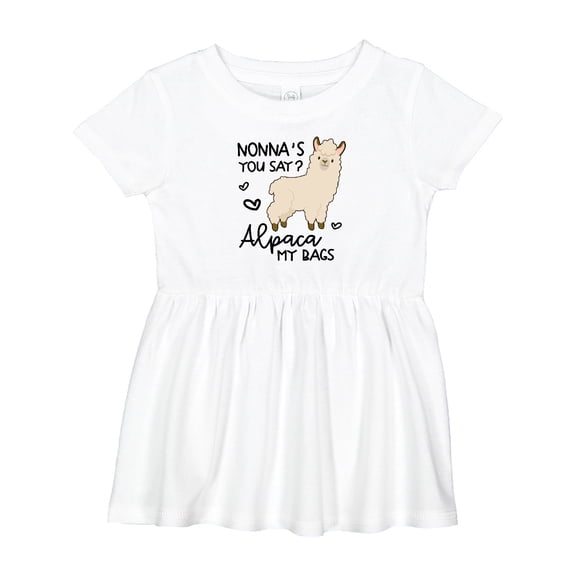 Inktastic Nonna's You Say Alpaca My Bags Girls Baby Dress