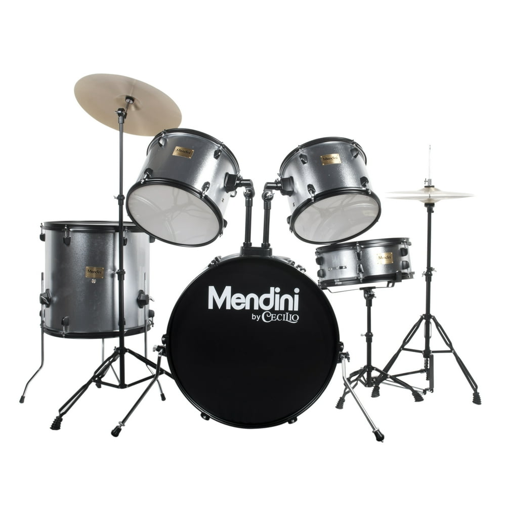 Mendini by Cecilio Complete Full Size 5Piece Adult Drum Set w/ Cymbals