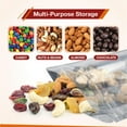 thumbnail image 6 of BELLE KR® 5x8 Mylar Bags for Food Storage - Pack Of 100-7.5mil Thickness - Stand Up Clear Mylar Bags with Window - Resealable Bags for Packaging - Labels Included, 6 of 7