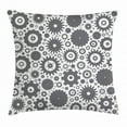 thumbnail image 1 of Steampunk Throw Pillow Cushion Cover, Gear Cog Engine Wheels Silhouettes Industry Technology Graphic Image Print, Decorative Square Accent Pillow Case, 18 X 18 Inches, White and Grey, by Ambesonne, 1 of 2