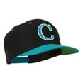 thumbnail image 5 of Large C Outline Embroidered Cap - Black Teal OSFM, 5 of 5