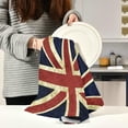 thumbnail image 6 of SKYSONIC 1 Pack British Flag Kitchen Towels Soft Absorbent Dish Towels Reusable Tea Towels Set 28 x 18 Inch, 6 of 7