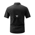 thumbnail image 5 of Men's Quarter Zip Golf Shirts Short Sleeve Knit Collared T-Shirt, Business Casual Muscle Fit Summer Breathable Athletic Workout Tops with Pocket for Work, Old Money Style, 5 of 7