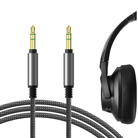Geekria Audio Cable Compatible with Anker Soundcore H30i Space One Q20i Space Q45 Life Q35 Life Q30 Life 2 Active Life 2 Neo Cable 3.5mm Braided Nylon Replacement Stereo Cord (4 ft/1.2 m)