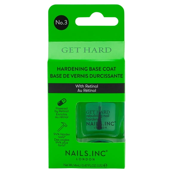Nails.Inc Get Hard Base Coat Hardening Base Coat Infused With Retinol Protects And Smooths Nails Chip Resistant Cruelty Free Vegan