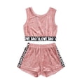 thumbnail image 2 of BONIXOOM Cute Toddler Baby Girls Clothes Set Children'S Clothing On Sale Sleeveless Round Neckline Buckle Christmas Set Pink 110cm, 2 of 9