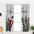 thumbnail image 5 of Hokiten Gray Christmas Blackout Curtains | Light Blocking Print Window Curtains, Snowman Snowflake Xmas Tree Thermal Insulated Window Drapes for Living Room Kitchen Cafe (2 Panels, 104"W x 63"L), 5 of 7