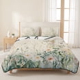 thumbnail image 3 of Queen Quilt Set 90''x96'', Botanical Floral Lightweight Summer Bedspread Coverlet Set with 2 Pillow Shams, Summer Spring Farmhouse Flowers Breathable All Season Quilt Bedding for Bedroom/Guest Room, 3 of 9