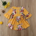 thumbnail image 2 of Détails sur les Enfants Bambin Bébé Fille Vêtements Manches Courtes Robe Tutu Partie Robe Florale, 2 of 4