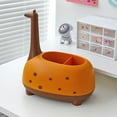 thumbnail image 5 of Merryso Giraffe Shaped Desk Organizer for Stu-dents - Cute 2-Compartment Plastic Storage for Office Supplies, Home & Sch-ool - Bright Orange Animal Themed Decorative Organizer, 5 of 8