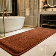 thumbnail image 4 of Ouuluon Bathroom Rugs Soft Absorbent Non Slip Bath Mat, Brown Washable Modern Floor Mat for Bathroom Laundry Room Bedroom Hallway Home, 4 of 7