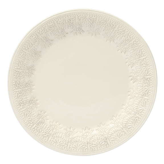 The Pioneer Woman Vintage Lace Ceramic Dinner Plate, Linen