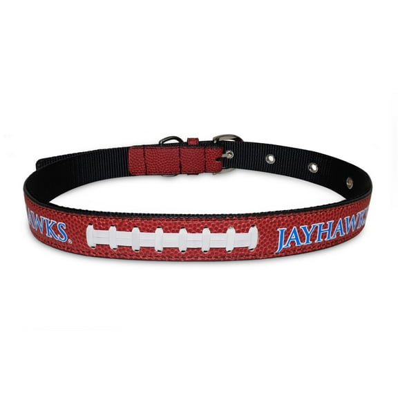 Pets First NCAA College Kansas Jayhawks PREMIUM SPORTY DOG COLLAR, LIMITED EDITION, Best & Toughest Heavy-Duty Dog Collar, Small