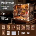 thumbnail image 3 of BELEEV Book Nook Kit,DIY 3D Wooden Puzzle with LED Lights and Dust Cover,Miniature House Model Kit for Adults Teens,Bookshelf Decor Gift - Vintage Photo Studio, 3 of 8