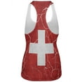thumbnail image 2 of Distressed Swiss Flag All Over Womens Work Out Tank Top Multi SM, 2 of 2