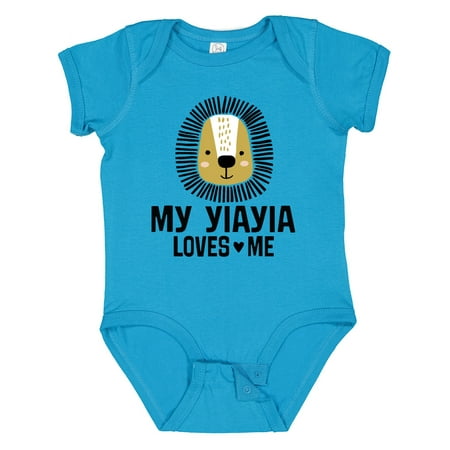 

Inktastic My YiaYia Loves Me Grandkids Gift Baby Boy Bodysuit