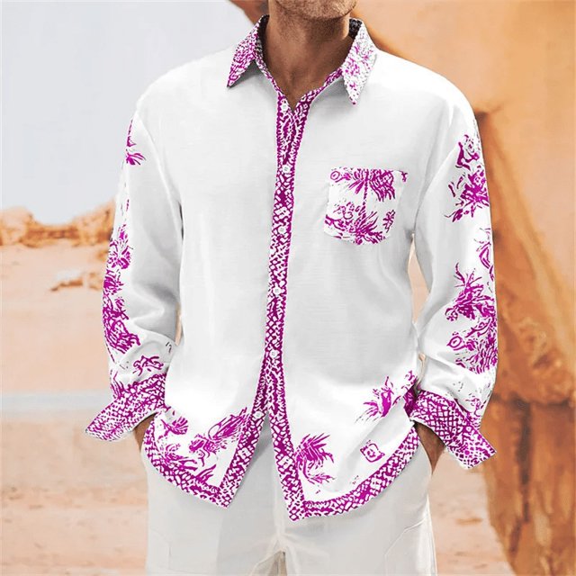 Camisas casuales para hombre, modernas y sencillas, para exteriores, de color azul, morado, verde y rosa, para hombre, tallas grandes, nuevo estilo 2024