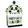 Big Dot of Happiness Party Like a Panda Bear - Treat Box Party Favors - Baby Shower or Birthday Party Goodie Gable Boxes - Set of 12