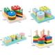 thumbnail image 2 of Juguetes Montessori para niños de 1 a 3 años, niñas y niños pequeños, clasificación de madera educativa, juguete de reconocimiento de color apilable,A,11 Afortunado Sencillez, 2 of 2