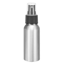 Uxcell Aluminum Fine Mist Spray Bottles 60ml/2.03oz Metal Small Liquid Alcohol Refillable Travel Container with Black Plastic Nozzle Cap for Perfume Skincare Cosmetic Storage Bottle