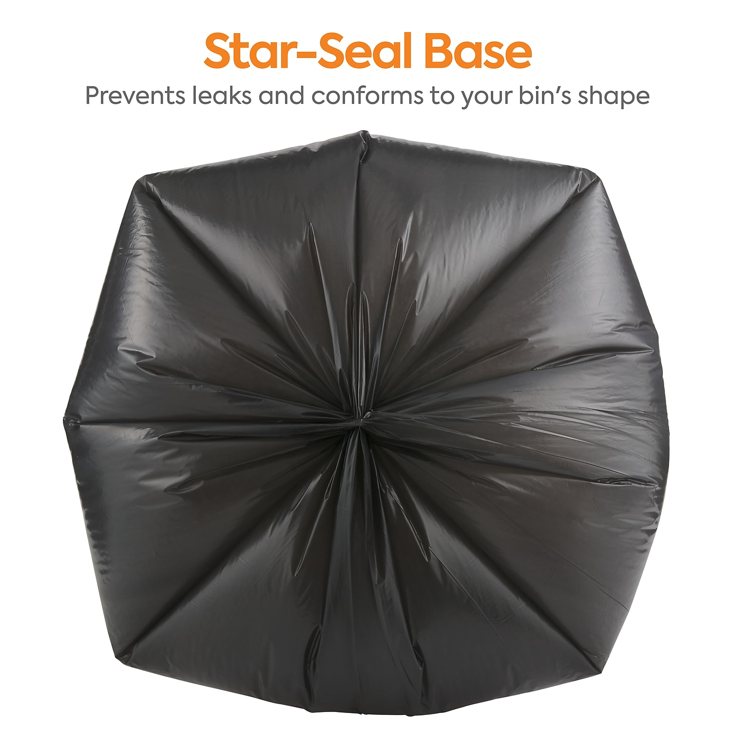 HITOUCH BUSINESS SERVICES AccuFit 44 Gal. Trash Bags Low Density 1.3 Mil Black 20 Bags/Roll 5 RL