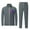 Gray, variant on MuZeFu Mens Sweat Suits Sets without Hoodie Zip Up Jacket No Hood Men Sweatshirt Set Sports And Casual Printed Two-piece Set Men's Long Sleeved Set