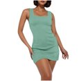 thumbnail image 2 of FDGIU 2025 Women's Corset Mini Dress - Sexy Ruched Spaghetti Straps for Club & Night Out, 2 of 6