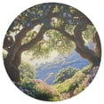 thumbnail image 2 of Round Grid Placemat ,One Sizex1, Round Placemat, PVC Plate Mat，15.4 Inch Non-Slip and Heat Resistant, Table Placemat, Dining Room Placemat Beautiful Summer Tree, 2 of 7