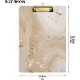 thumbnail image 2 of FMSHPON Marble Golden Clipboard Hardboard Wood Nursing Clip Board and Pull for Standard A4 Letter 13x9 inches, 2 of 4