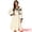 White, variant on DARING DIVA Women's 2 Piece Outfit Office Crew Neck Suit Sets Long Dress XS White