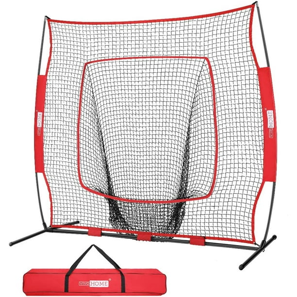 VIVOHOME 7 x 7 Feet Baseball Backstop Softball Practice Net with Strike