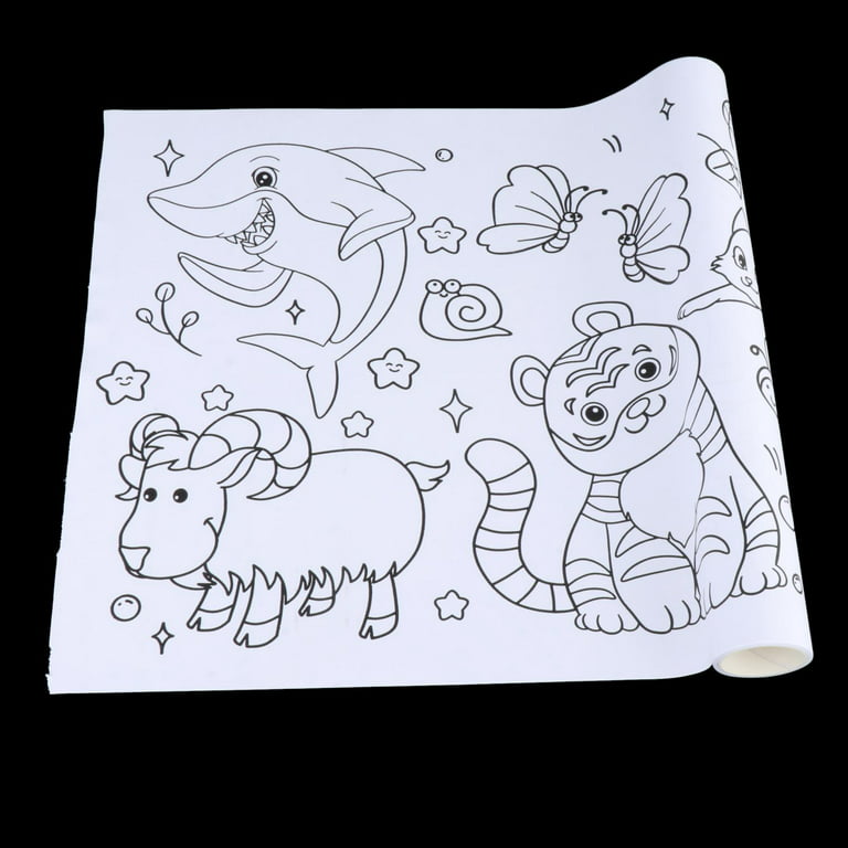 Frcolor 1 Set of Kids Coloring Poster Drawing Roll Tracing Paper Kids  Graffiti Roll Poster Kids Painting Paper