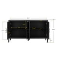 thumbnail image 3 of Tcbosik Sideboard Buffet Cabinet with Storage, 60" Large Kitchen Storage Cabinet with Adjustable Shelf and 4 Doors, Coffee Bar Cabinet for Dining Room, Hallway, Antique Black, 3 of 7