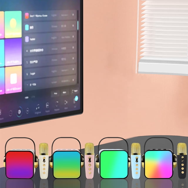 Ganfancp Nuevo Micrófono, Audio, Micrófono Inalámbrico, Bluetooth, Sonido Karaoke, Cantar En Casa, Ktv En Casa Ofertas Flash Liquidación 1 X Micrófono, 1 X Cable, 1 X Manual