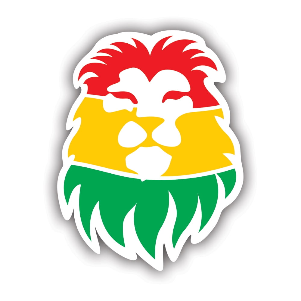 Rasta Lion Sticker Decal - Self Adhesive Vinyl - Weatherproof - Made in ...
