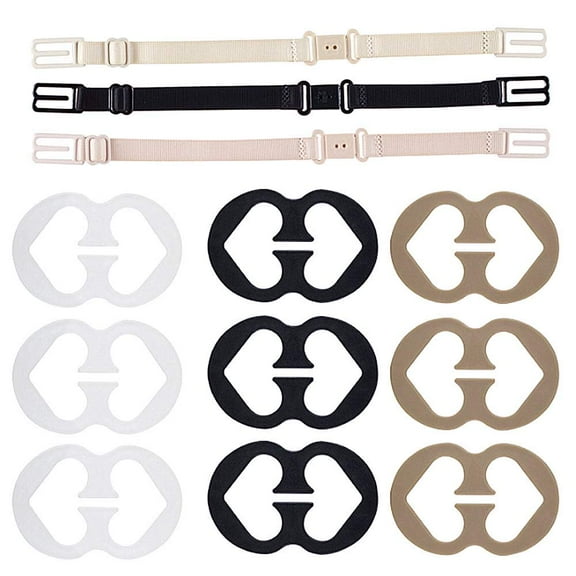Kjislet Bra Strap Clips,12Pcs Women's Bra Strap Clips Buckles Bra Strap Anti-Slip Straps
