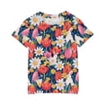 thumbnail image 4 of Jamicy Chandails de Piscine pour Filles Cadeau pour Enfants Hauts pour Enfants Été T-Shirts à Manches Courtes Blouses à Col Rond pour Dames Hauts Courts Décontractés, 4 of 4