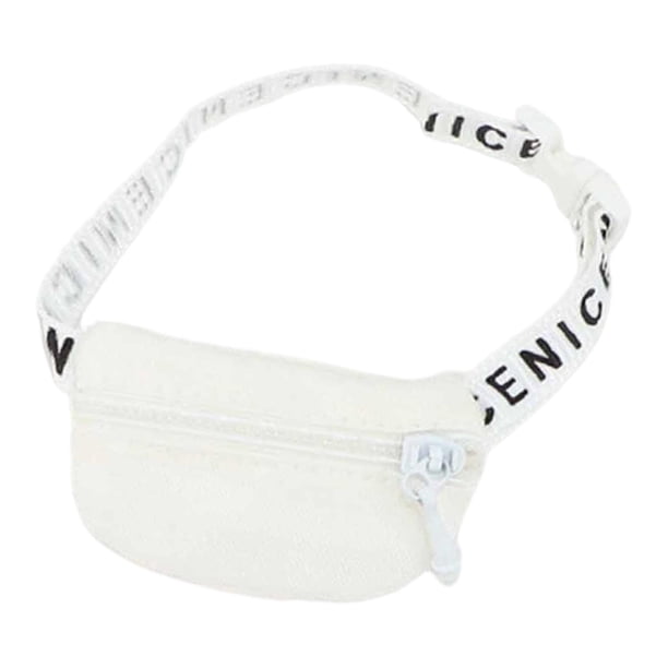 Figura de acción de hombre a escala 1:12, bolso bandolera informal de moda para cosplay, mini bolso cruzado Blanco