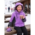 thumbnail image 3 of Wantdo Girl's Waterproof Ski Jacket Windproof Winter Snow Coat Fleece Raincoats Purple 6/7, 3 of 8